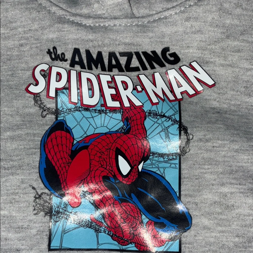 Gray Spider-Man Hoodie and Pants Set New size 2